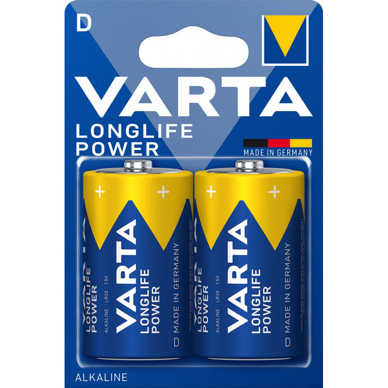 LR20 Pile Alcaline VARTA Longlife Power Blister De 2 4920 121 412