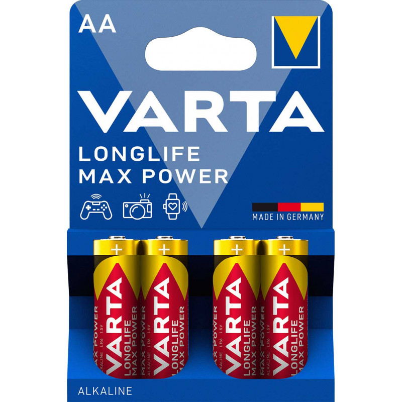 Pile AA Varta Longlife Max Power 4706110404 - 1.5V - 1 x 4