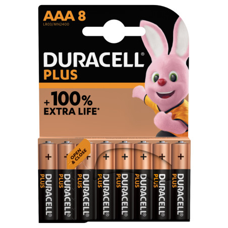 Pile alcaline LR03 MN2400 duracell 100% blister de 10