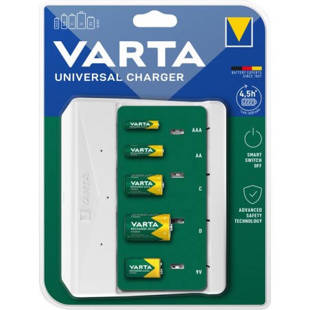 Chargeur Universal Varta- 57658 101 401  - blister unitaire cable USB inclus